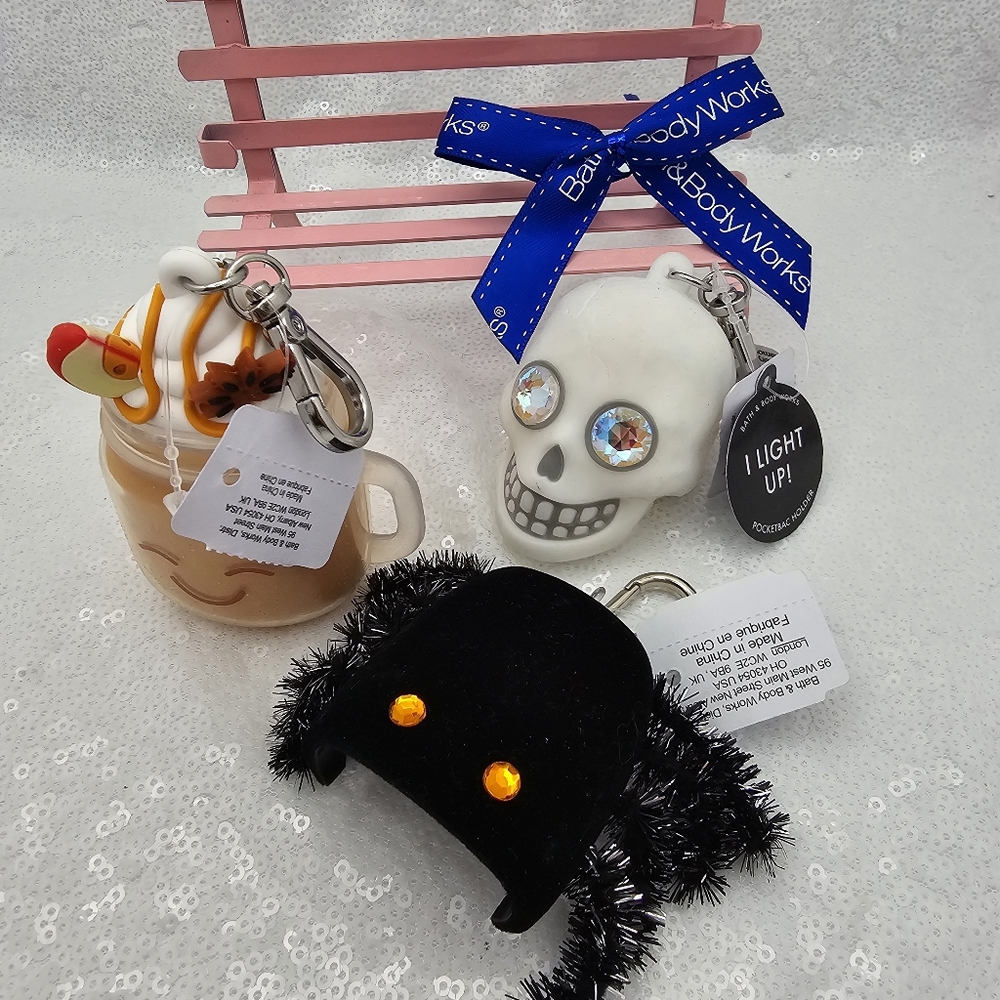 Bath & Body Works Fall Halloween 3 Pocketbac Holders & Pocketbac Hand Sanitizers - Picture 6 of 10